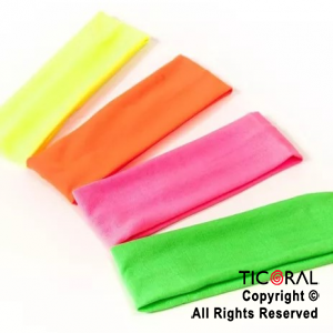 VINCHA ELASTICA FLUO COLORES SURTIDOS X 12